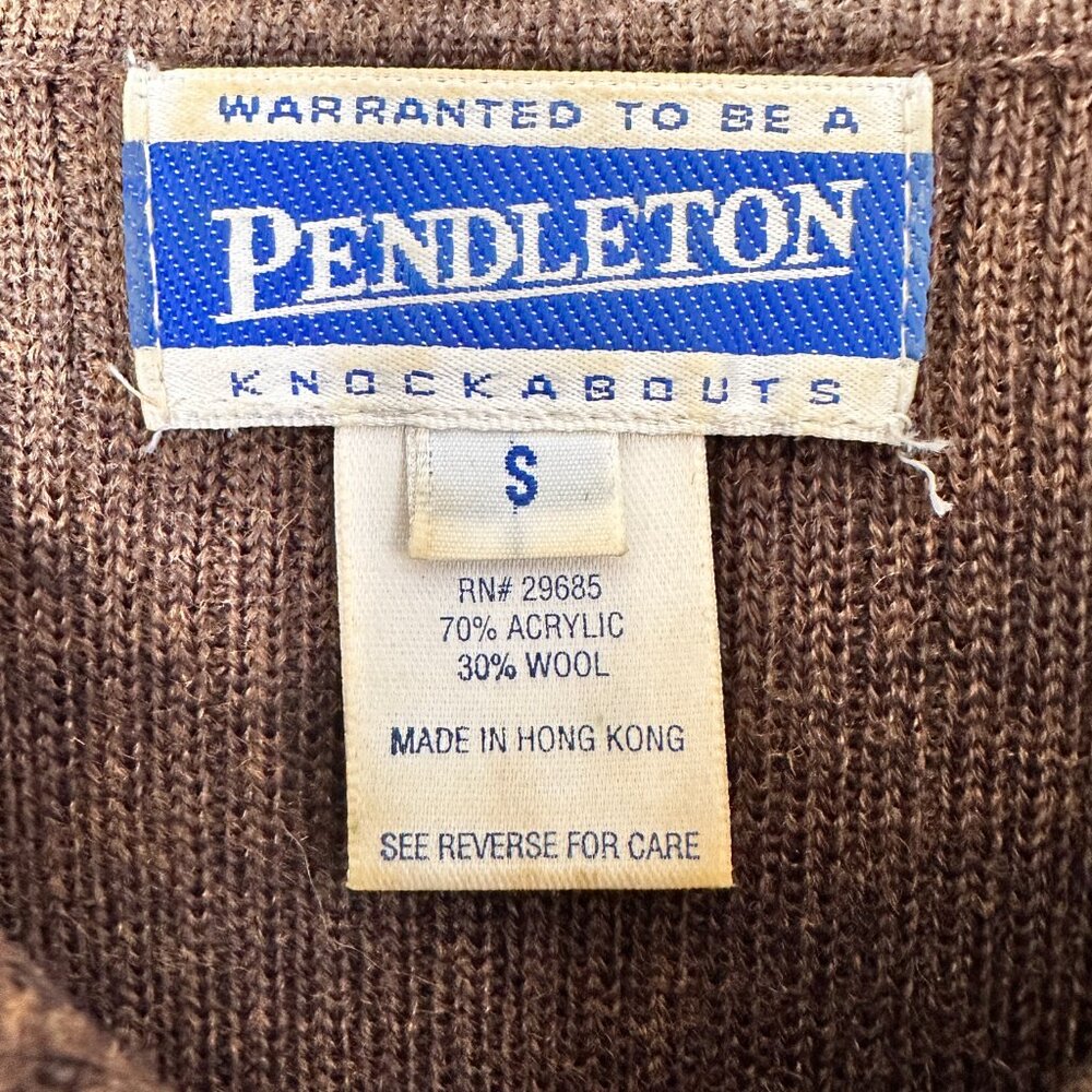 Vintage Pendleton Knockabouts Wool Blend Brown Ri… - image 2